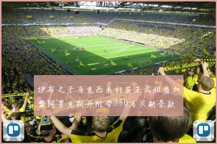 伊布之子马克西米利安正式租借加盟阿贾克斯并附带350万买断条款